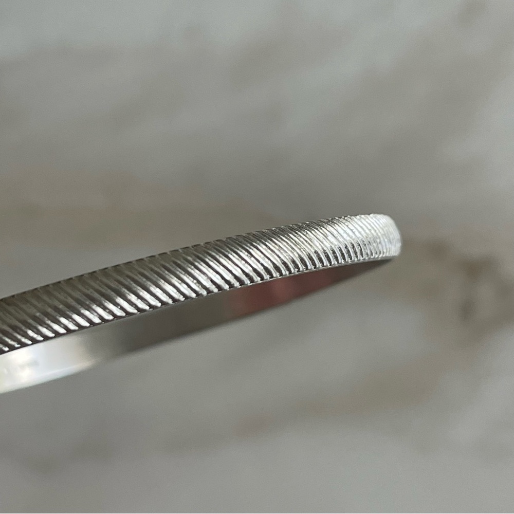 Vintage Sterling Wells Silver Basic Bangle Bracelet - Picture 2 of 5